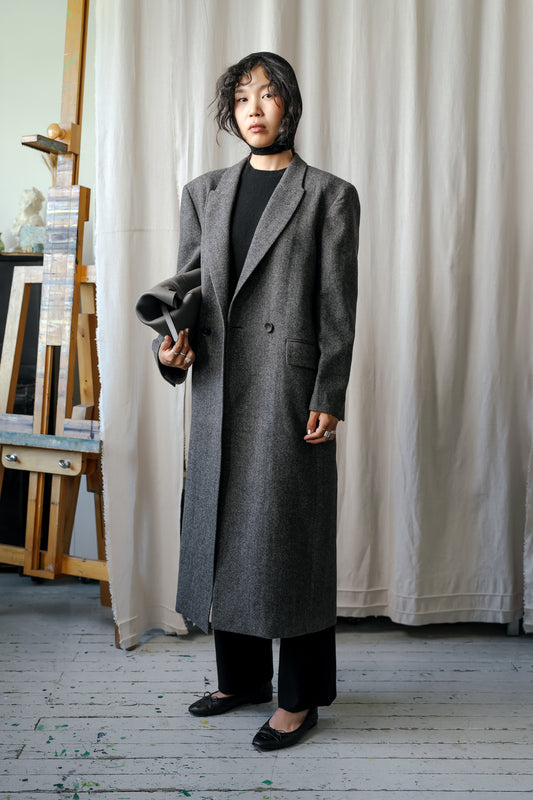 Double-Breasted Maxi Wool Coat