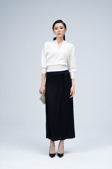 Keyhole Silk Top