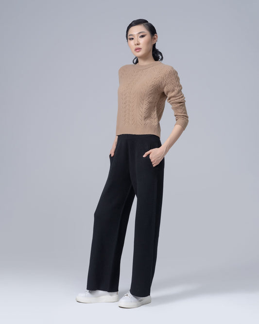Straight Wide-Leg Trousers