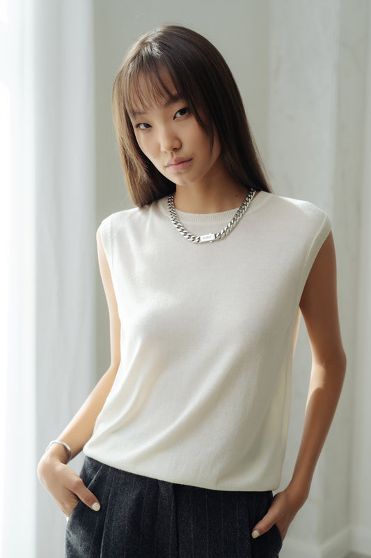 Round Neck Silk Vest