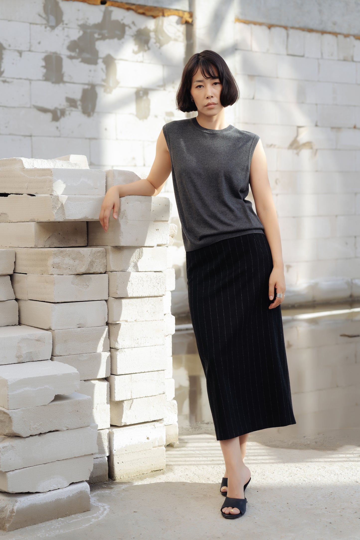 Round Neck Silk Vest