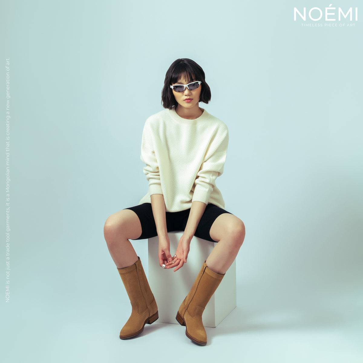 Asymmetric Crew-Neck Sweater