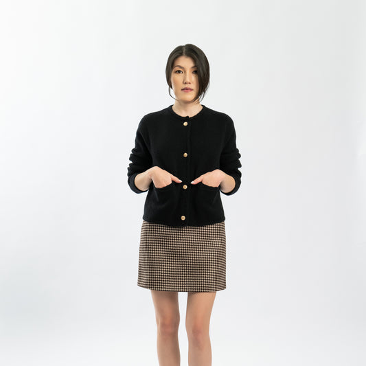 Gold-Button Cardigan