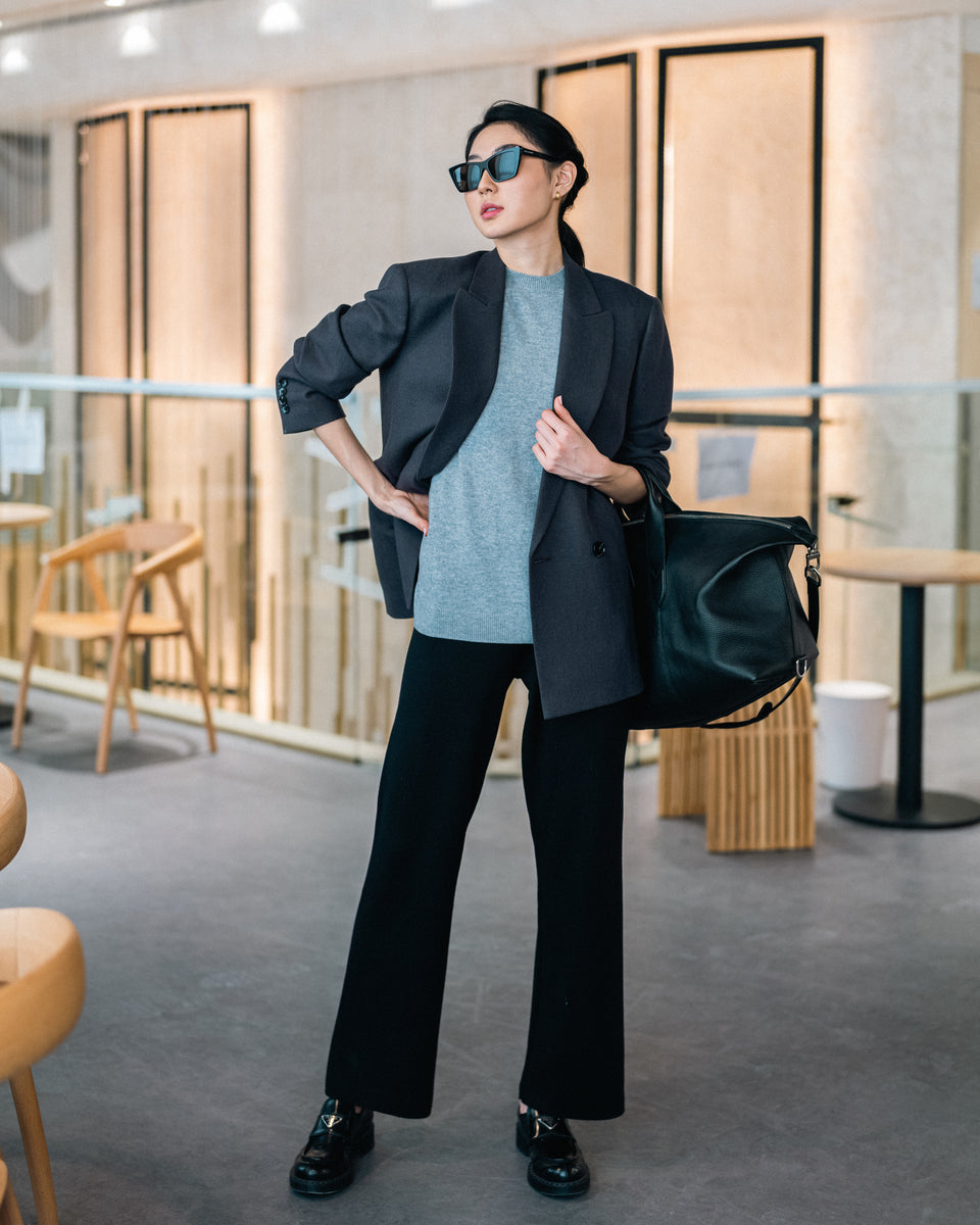 Peak-Lapel Wool Blazer