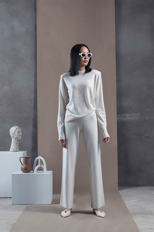 Wide-Leg Silk Trousers