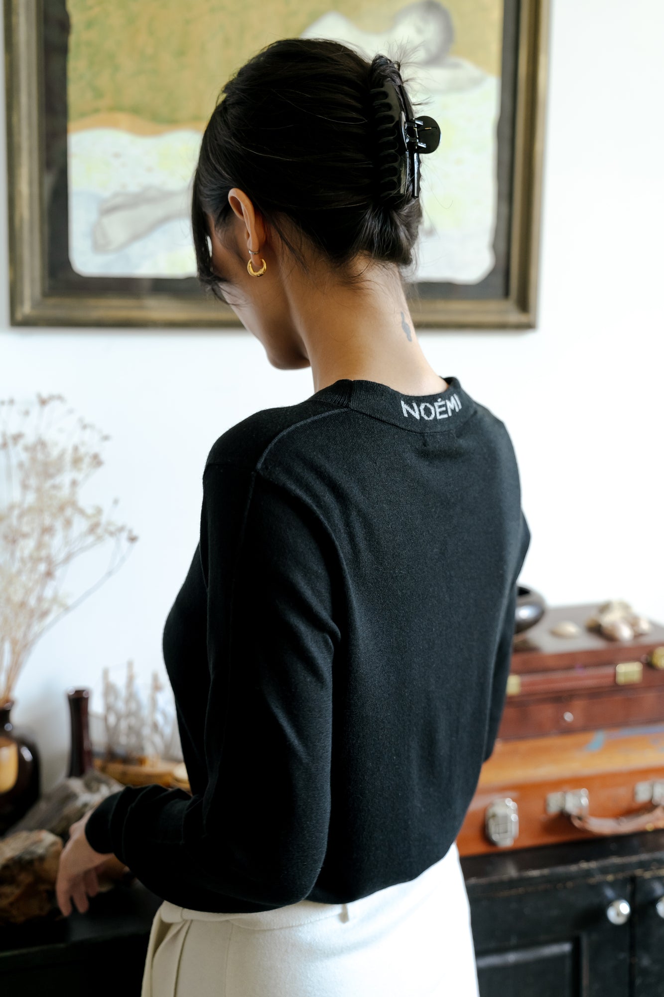 Embroidered Logo Sweater, Silk-Cashmere