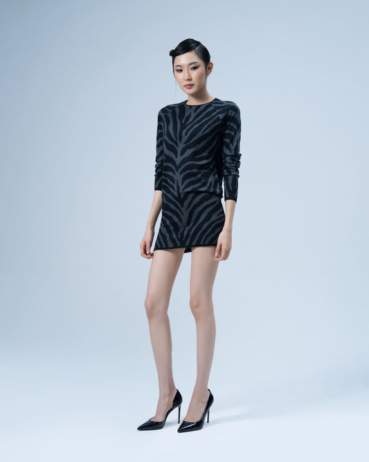 Animal print mini dress