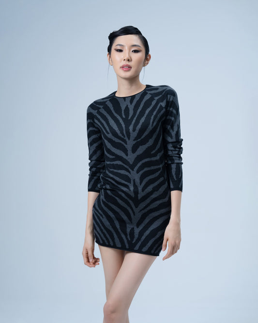 Animal print mini dress
