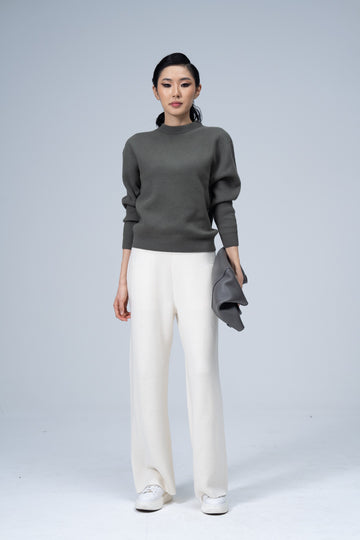 Straight Wide-Leg Trousers