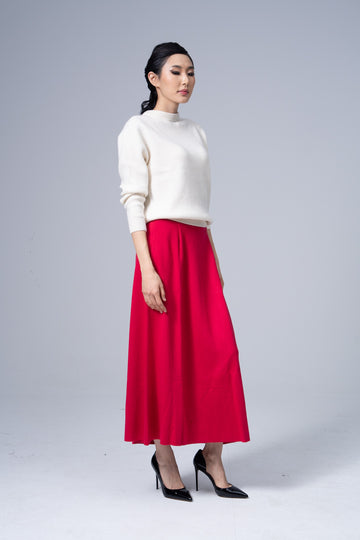 Pleated Maxi Skirt