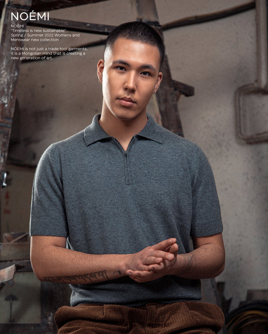 Men's Zip Shirt, Cashmere