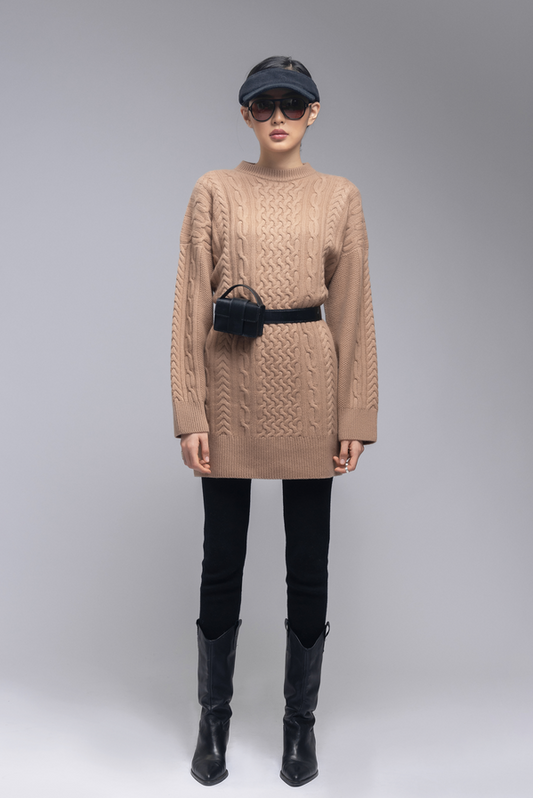 Chunky Knit Cashmere Dress