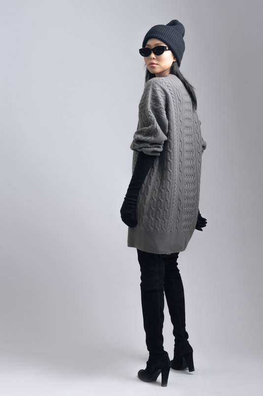 Chunky Knit Cashmere Dress
