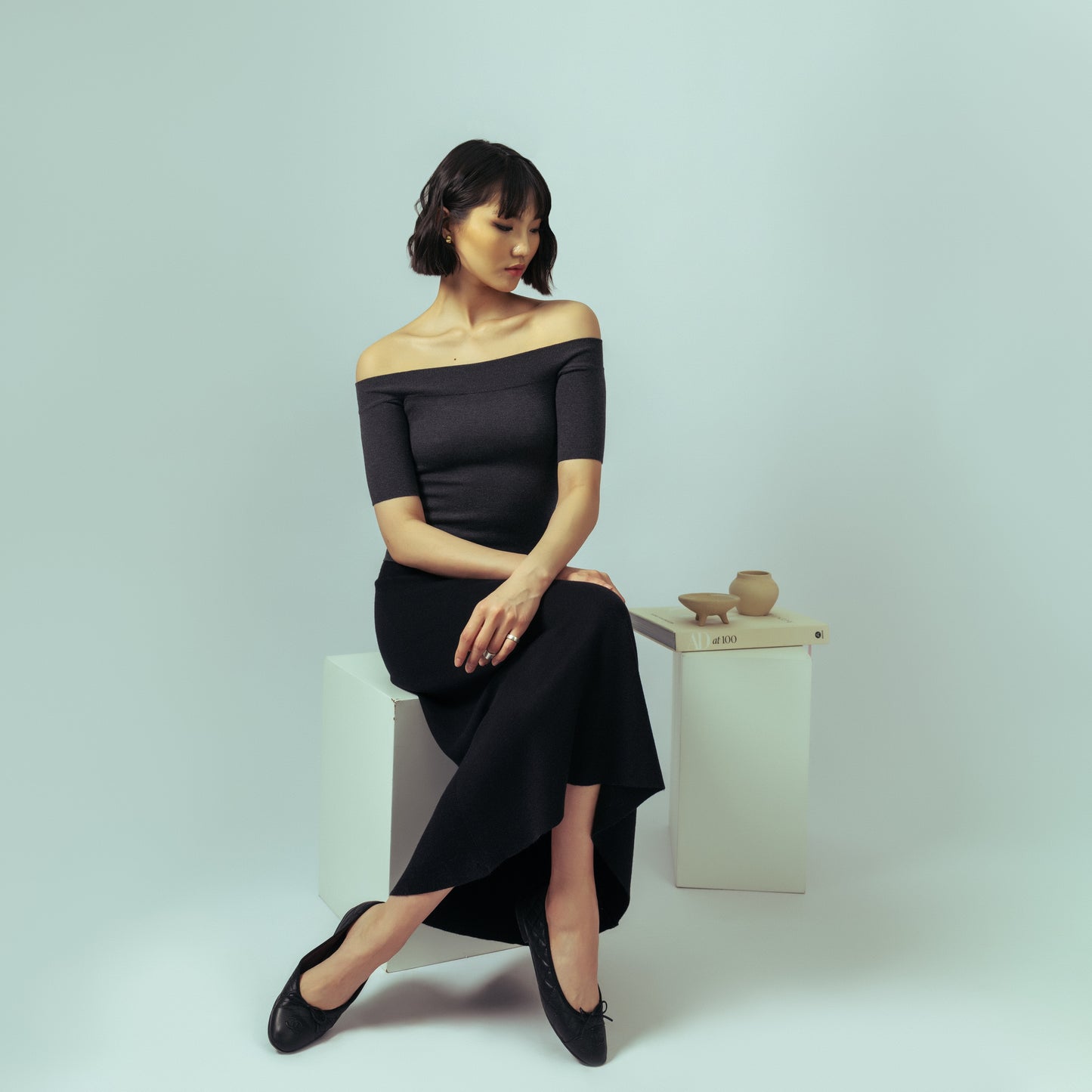 Off-Shoulder Top, Cashmere