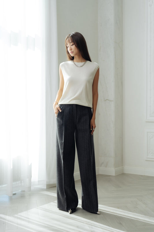 Pinstripe Wide Trouser