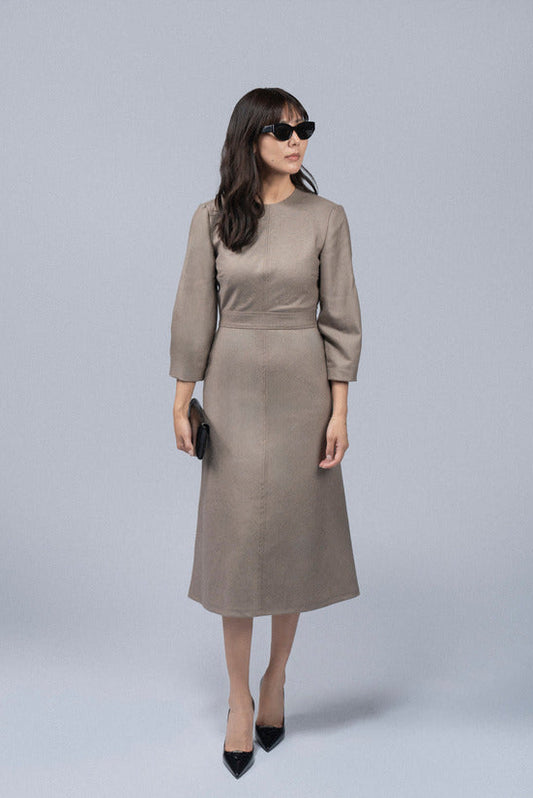 Bias-Cut Maxi Dress, Silk-Cashmere