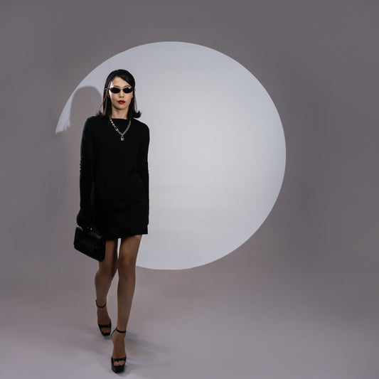 Silk-Cashmere Mini Dress