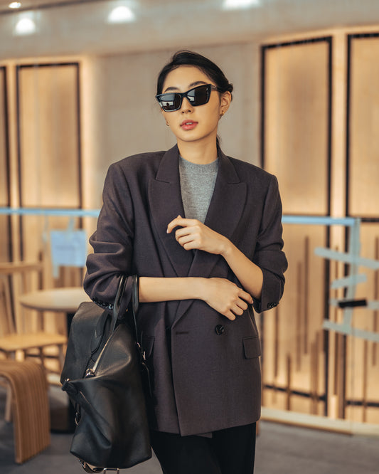 Peak-Lapel Wool Blazer