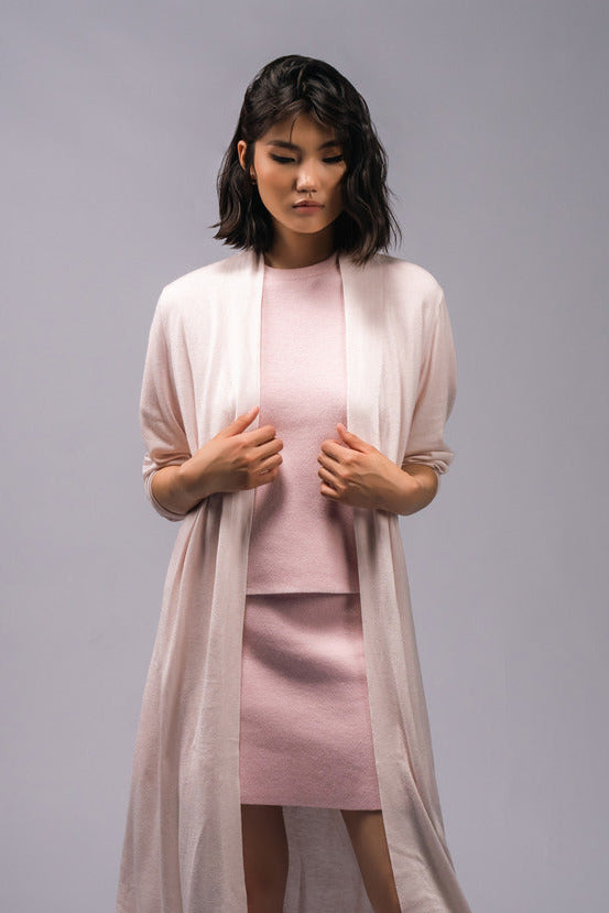 Long Silk Cardigan