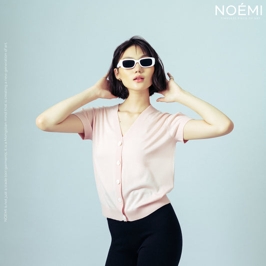 Sleeveless Silk Cardigan